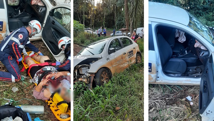 Três Barras - Acidente com carro da saúde de Quedas deixa um criança morta e dois feridos